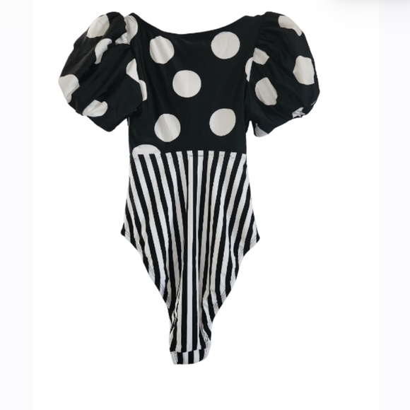 TABITHA BROWN PUFF SLEEVE ONE PIECE SWIMSUIT SZ XXS - Picture 3 of 6